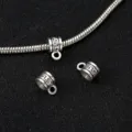 Zinklegierung tibetische Silber lose Anhänger Perlen mit Öse für DIY Armbänder Schmuckherstellung. - Gerades Loch Muster