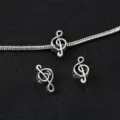 Musiknote Anhänger Perlen tibetisches Silber Legierung DIY Armband Halskette Schmuck - Musiknote
