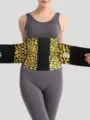 Leopard print waist trainer corset with double straps, breathable shaping belt for women back support. - XS / Yellow Leopard