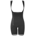 Black full body shaper corset with shoulder straps and lace trim for tummy control design. - S / Set / Black