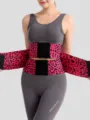 Women waist trainer corset breathable slimming belt tummy control waist shaping shapewear - XS / Leopard Rose Red