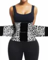 Black and white leopard print waist trainer shapewear belt for women back support corset. - XS / Leopard Print Black White