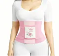 Pink Waist Trainer Belt for Women Sweat Trimmer Abdominal Shaper Corset Lower Back - Pink Waist Belt
