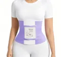 Women waist trainer corset sweat belt purple fitness slimming shapewear back support - Purple Waist Belt