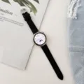 Stylish black denim canvas watch strap replacement for smartwatches, elegant daily wear flat lay. - New GT4-18mm / Black Denim
