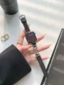 Jeans Metallkette Uhrenarmband für Apple Watch Ultra Series stilvolles Ersatzarmband - Schwarze Silberkette