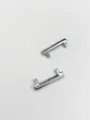 Metal watch strap connector detail view, silver tone hardware adapter for various watch bands. - 14mm to GT4 18mm / Silver Adapter