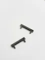 Metal watch strap connector detail view, black alloy adapter for smart watch bands. - 14mm to GT4 18mm / Black Adapter
