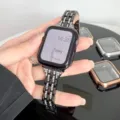 Estuche De Reloj De Estrés Galvanizado Y Correa De Metal Compatible Con Apple Watch - Negro / 45mm (Serie 7/8/9)