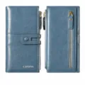 Blue long women wallet large capacity PU leather card slots zipper coin purse phone bag - Blue