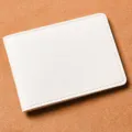 Custodia per patente di guida in pelle bianca tinta unita e porta carte protettivo - Bianco