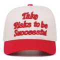 Cappellino da baseball bianco e rosso ricamato, stile casual per attività all'aperto. - Regolabile 55-59cm / Take Rosso