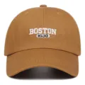 Classico cappellino da baseball marrone con ricamo Boston 1630, cappello sportivo casual. - Regolabile 55-61cm / Cachi