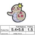 Cute cartoon snake embroidered patch with crown, iron on sew on cloth badge for clothing repair. - Crown Snake (6162)