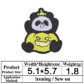 Cute cartoon embroidered patch clothing repair sticker iron-on badge for kids apparel DIY - Pumpkin Panda (6165)