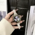 Resin-Edelstahl-Uhrenarmband kompatibel mit Smartwatches, modisches Ersatz-Accessoire für den Alltag. - Huawei GT4 41MM (18mm) / Sternenlicht und Weiß Harz
