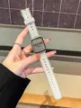 Διαφανές λουράκι ρολογιού jelly συμβατό με Apple Watch, κομψός και καθαρός σχεδιασμός. - Off-White Λουράκι Jelly