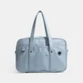 Sac en cuir PU bleu clair style JK japonais, cartable d'étudiant classique et sac cabas. - Bleu Ciel Avec Pompon Et Sangle