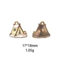 Vue détaillée du charm émaillé tente d'hiver, pendentif bijou DIY en alliage de qualité. - Style Tente de Bonhomme (#32)