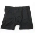 Men padded breathable shaping boxer briefs black hip enhancer underwear for daily comfort and lift. - Black