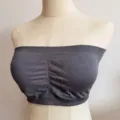 Trägerloses Bandeau Bra dunkelgrau, nahtlose Sport Unterwäsche für Damen anti-rutsch. - 6XL / Oberteile / Kohlegrau