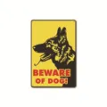 Deutscher Schäferhund Metallschild Vorsicht vor dem Hund Wandplakette Deko 19x14cm - 20*30*0.025cm / 7301