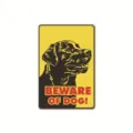 Metall Warnschild Blechschild mit Hund Silhouette und Aufschrift fur Heimdekoration Wand. - 20*30*0.025cm / 7303