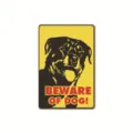 Rottweiler beware of dog metal tin sign warning sign vintage wall decor for home bar shop 19x14cm - 7309