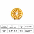Orange slice embroidery patch DIY clothing decorative accessory self adhesive 2.3cm - Citrus Slice Style (8963-1)