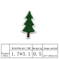 Green pine tree embroidered patch clothing DIY applique self adhesive badge 1.7x3.1cm - Green Pine Tree Style (8963-2)