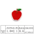 Rode appel geborduurde stoffen patch voor DIY kleding en decoratie, zelfklevend, 1.8x2.1cm. - Rode Kleine Appel Stijl (8963-7)