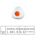 Geborduurd gebakken ei kleding patch DIY decoratieve badge accessoire 1.6x1.8cm - Heerlijk Spiegelei Stijl (8963-9)
