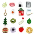DIY embroidered patches set clothing decorative cute cartoon fruit plant cloth badges - Full Set Of 16 Styles (8963)