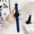 Replacement silicone watch strap with tire pattern design for smartwatch, flexible and durable. - Custom: 20mm / Tire Pattern Silicone - Blue