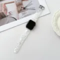 Transparant horlogebandje met schelppatroon compatibel met Apple Watch, stijlvol zomeraccessoireontwerp. - 38mm/40mm/41mm Universeel / Schelpenpatroon - Wit