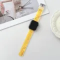 Zomer schelp patroon transparante horlogeband vervanging compatibel met Apple Watch serie SE 8 9. - Schelpenpatroon - Geel