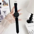 Replacement silicone strap with tire pattern for smartwatches, black, durable design. - Custom: 20mm / Tire Pattern Silicone - Black