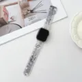 Transparante vervangende horlogeband met zebramotief geschikt voor apple watch se 8 7 9 - 38mm/40mm/41mm Universeel / Zebraprint - Zwart