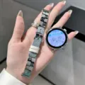 Stylish denim and metal watch strap with cute animal design, compatible with smartwatches. - Custom: 18mm / Denim Light Blue