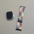 Buntes Nylon-Gewebe-Ersatzarmband und robustes Schutzgehaeuse passend fuer Apple Watch. - Schnalle-Neu Regenbogen