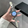 Cute cartoon puppy metal leather smartwatch replacement strap detailed view showcasing design. - Custom: 18mm / Off White