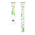 Colorful floral silicone watch strap replacement for smart watch white soft band comfortable - 38mm/40mm/41mm/42mm(S10) Universal / White
