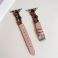 Boheemse kralen lederen horlogeband detail voor smartwatch, roze vervanging - Zelfgemeten: 18mm / Roze