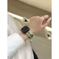Cinturino in perle di giada stile cinese per Apple Watch con eleganti perline verdi. - Universale 38/40/41 mm / Verde