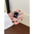 Bracelet de montre en métal fleuri or rose de remplacement pour Apple Watch Series Ultra SE bracelet - Universel 38/40/41 mm / Ton Or Rose Rose
