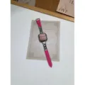 Roestvrijstalen ketting echt lederen horlogeband vervanging compatibel voor apple watch - 38mm/40mm/41mm Universeel / Rozerood Denim