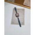 Cinturino per orologio in vera pelle con catena in acciaio per Apple Watch colore denim - Denim Invecchiato