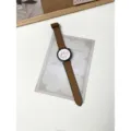 Cinturino per orologio in pelle di silicone di ricambio per smartwatch Huawei con quadrante floreale - Marrone Crazy Horse