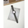 Cinturino di ricambio in silicone e pelle per smartwatch Huawei con fibbia quadrata magnetica. - Marrone