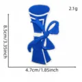 Toppa ricamata con diploma blu bianco badge DIY accessori per abbigliamento 8.5cm - Stile Pergamena di Laurea (3#)
